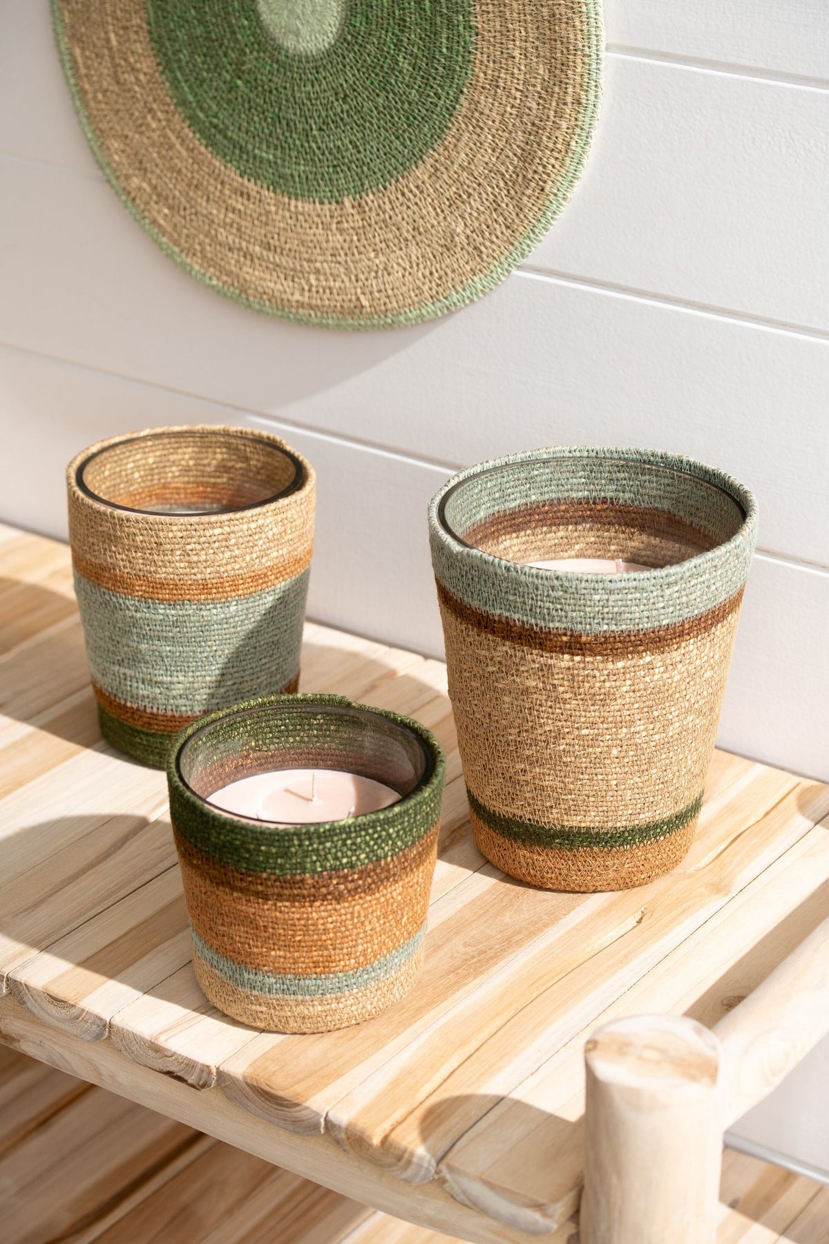 J-Line Geurkaars Mand Beige Bei/Bl Small- 45 Uur