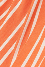 J-Line Hangmat Strepen Katoen/Polyester Oranje/Wit