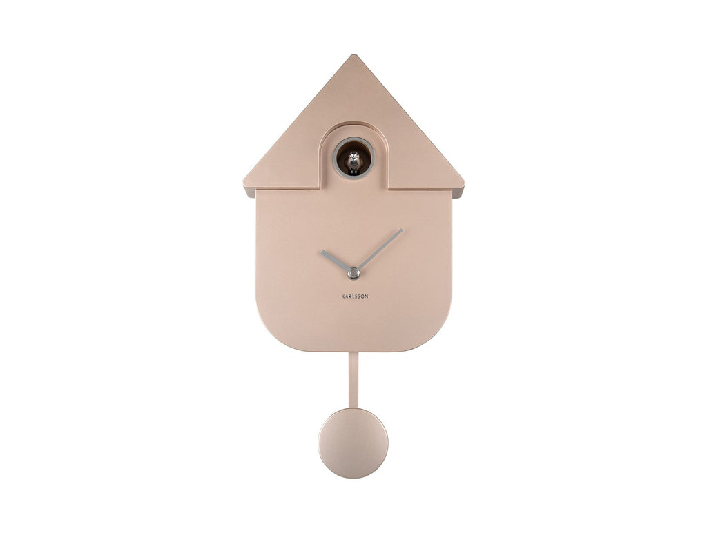 Wandklok Modern Koekoek Metallic