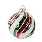Kerstbal Ø 8x8 cm Meerkleurig Glas