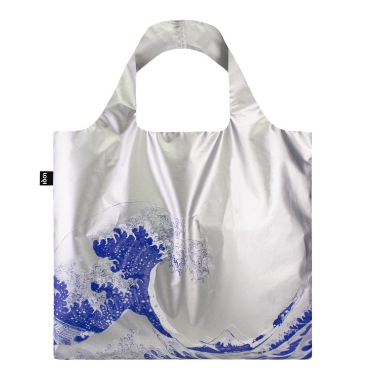 Loqi Bag Large - The Great Wave Silver Metallic