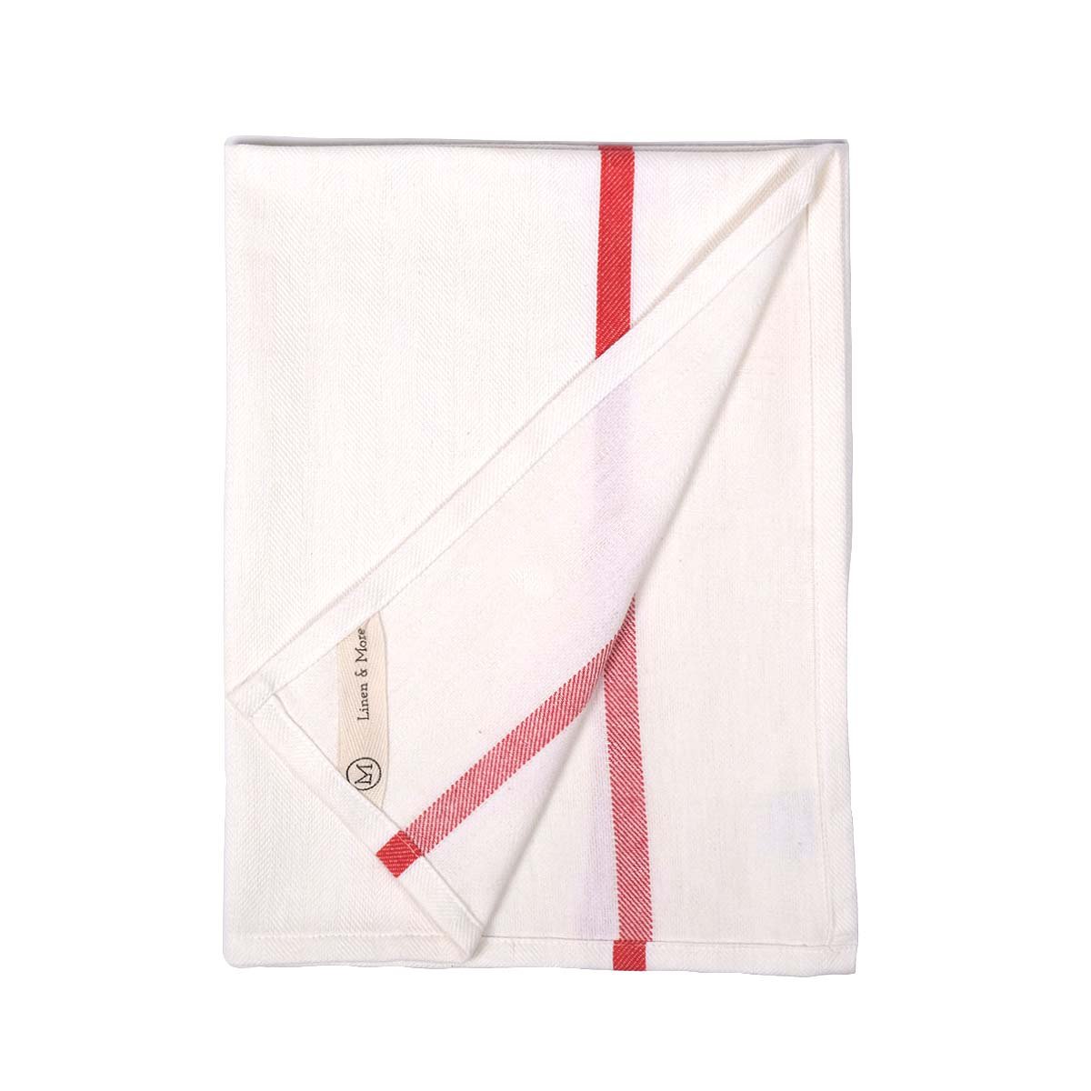 Herringbone Stripe Keukenhanddoek blauw+grijs+rood 50x70cm (set of 3)