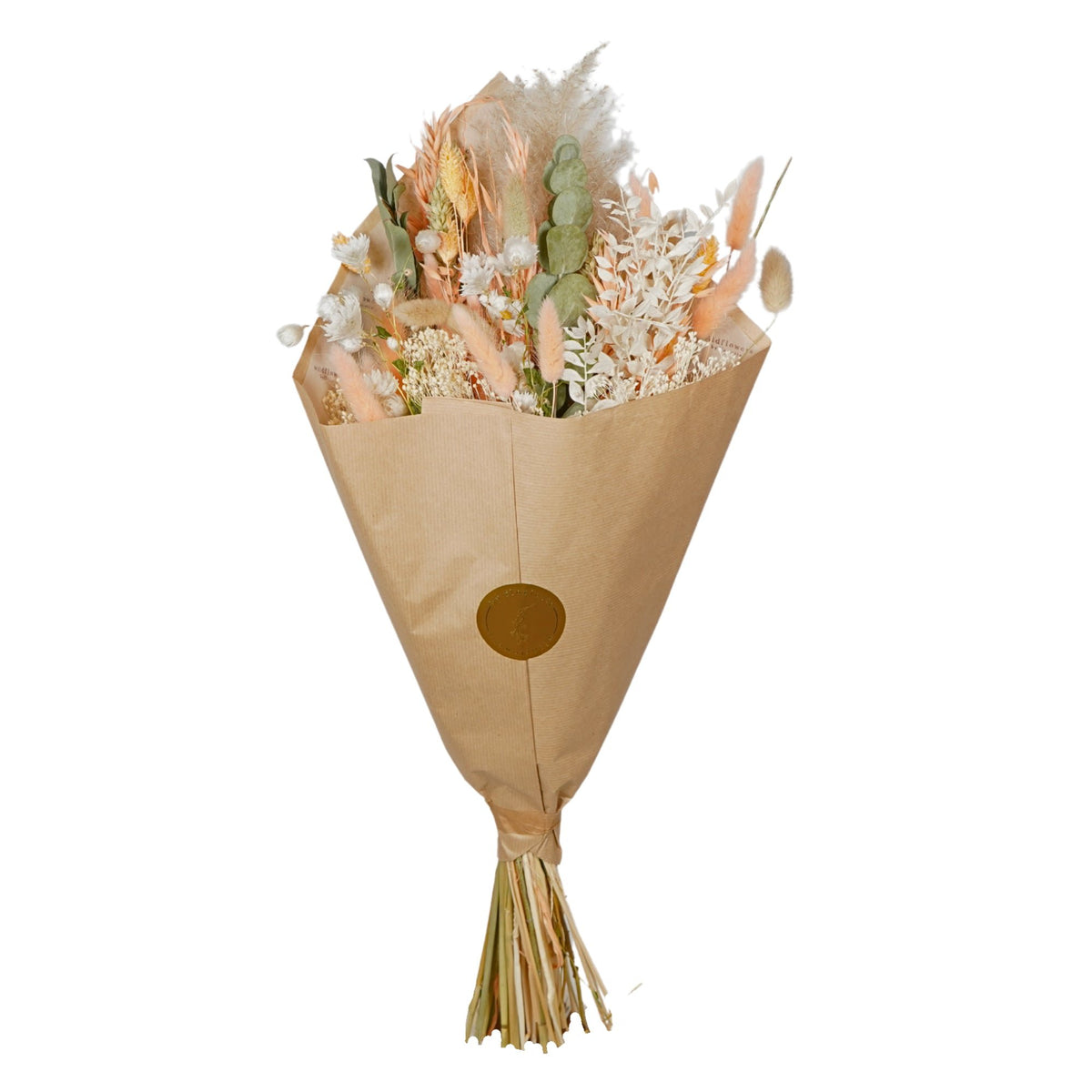 Gedroogde bloemen Exclusief veldboeket - Perzik - Bruiloftsbestseller