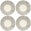 Ronde eetplacemats – geribbeld katoen – diameter 32 cm – set van 4