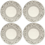 Ronde eetplacemats – geribbeld katoen – diameter 32 cm – set van 4