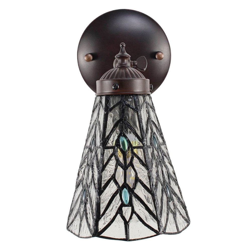 Wandlamp Tiffany 17x12x23 cm transparant Glas Muurlamp