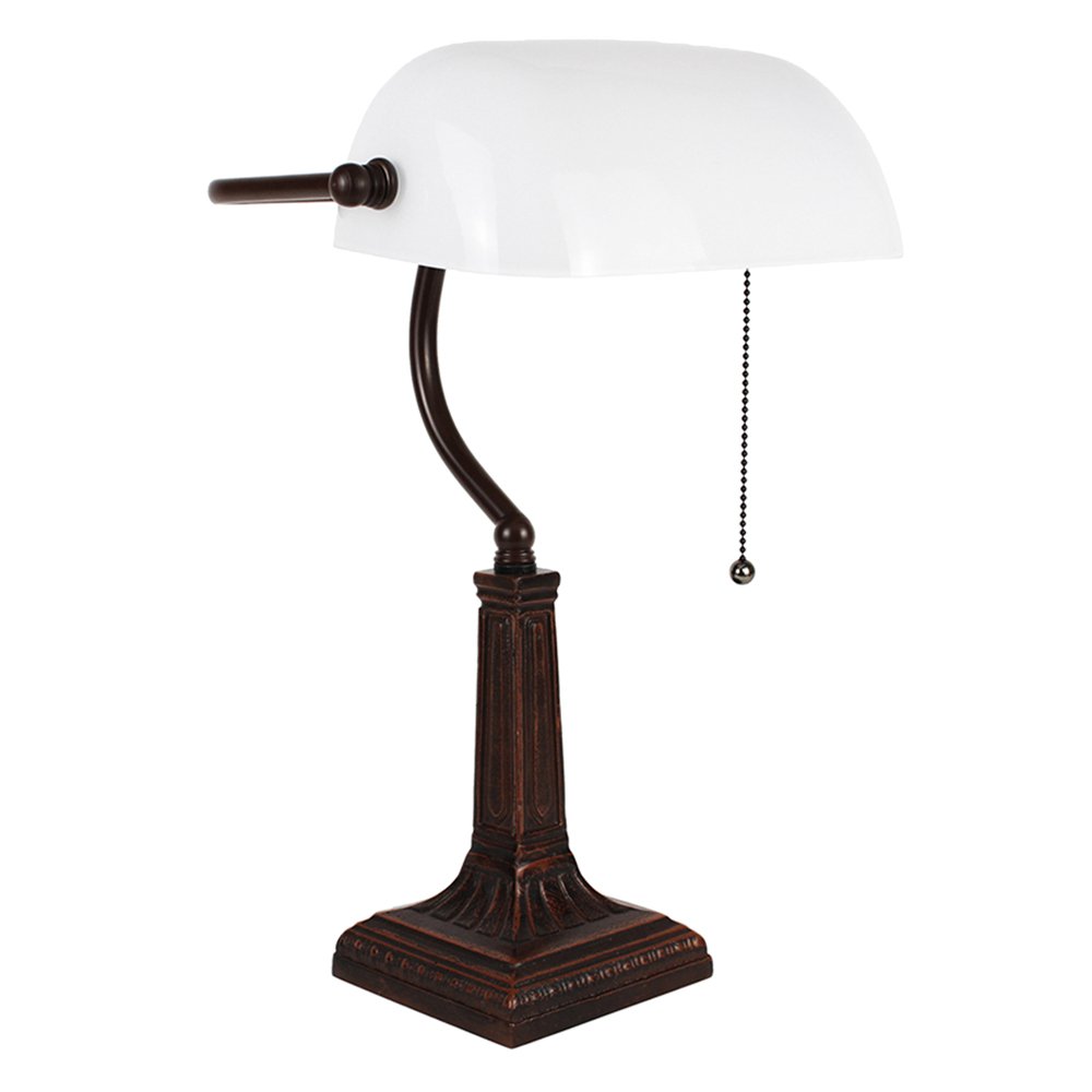 Tafellamp 26x23x42 cm Wit Metaal bureaulamp