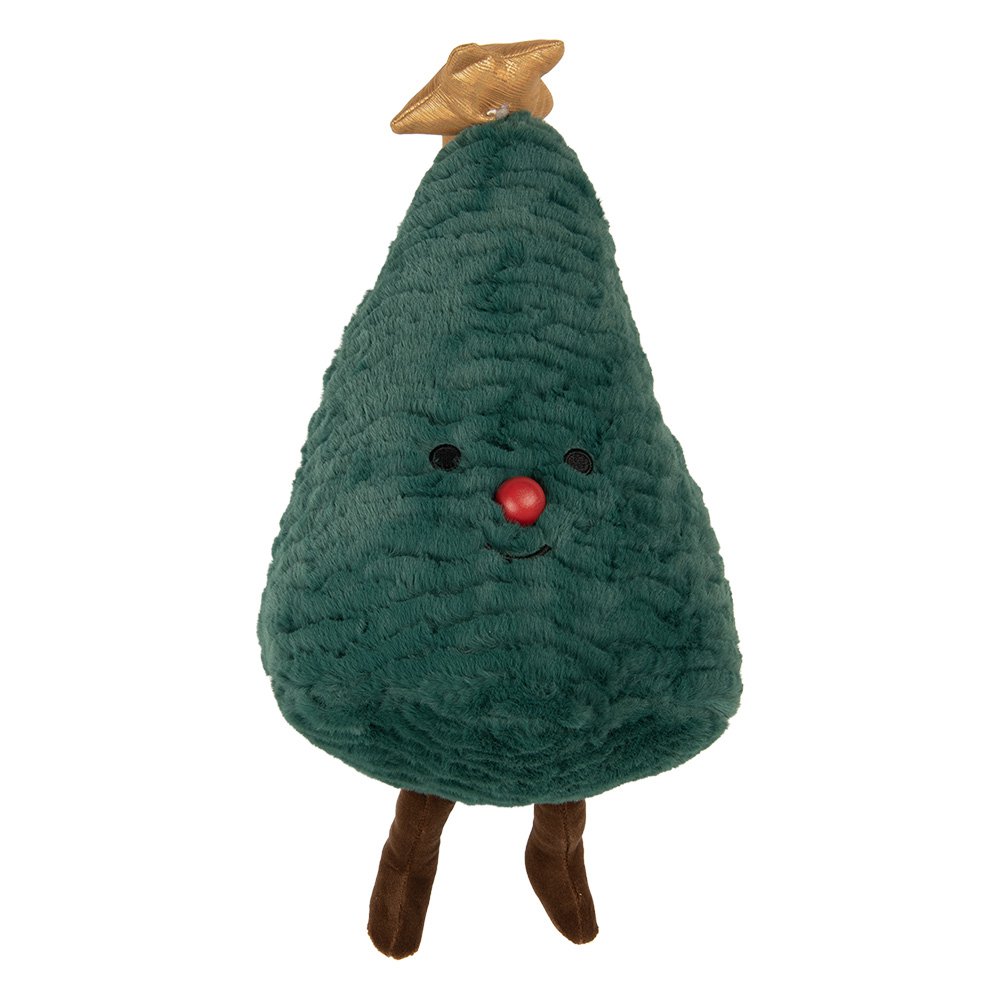 Sierkussen Kerstboom 20x10x32 cm Groen Polyester