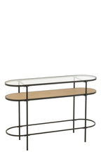 J-Line console - ijzer - naturel/zwart
