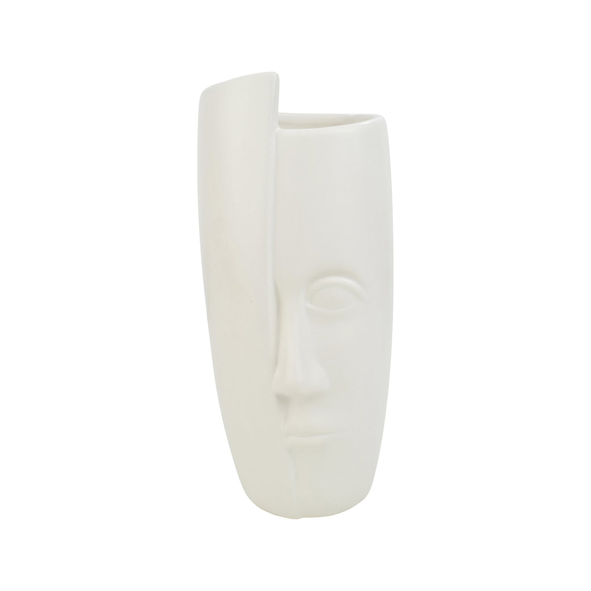 Vaas gezicht wit 22cm