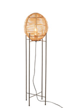 J-Line vloerlamp Op Frame - metaal/rotin - naturel- LC