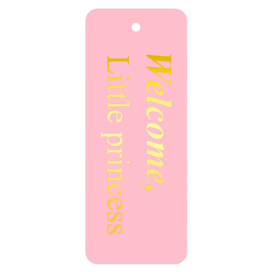 Cadeaukaartje - "Welcome, Little princess" - 20 Stuks