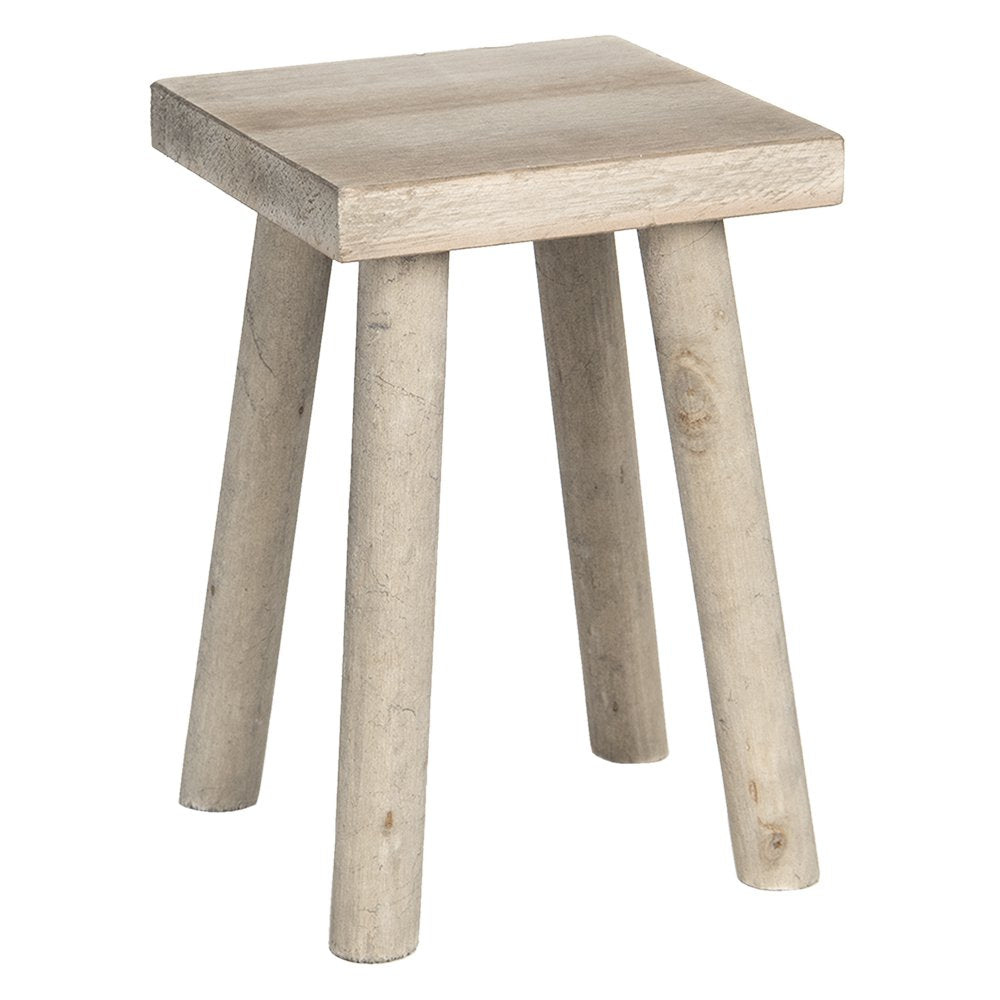 Plantentafeltje 18x18x26 cm Bruin Hout Plantenstandaard