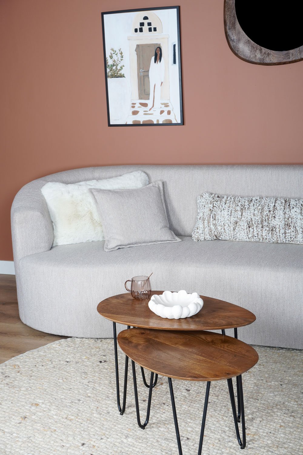 Salontafel Fabio - Mangohout - Set van 2