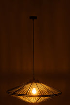J-Line Hanglamp Ovni Ijzer/Jute Groen Medium