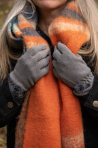 Wintersjaal Dames 35x212 cm Oranje Synthetisch