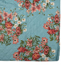 Bedsprei 140x220 cm Blauw Roze Katoen Bloemen Sprei