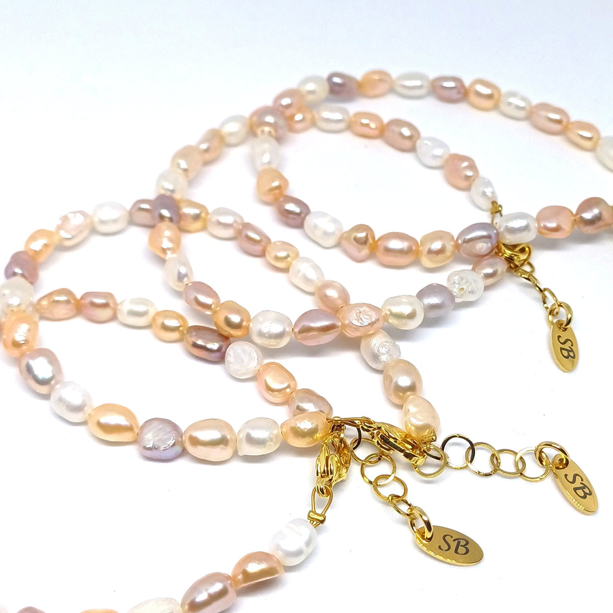 Zoetwaterparel baroque Keshi armband