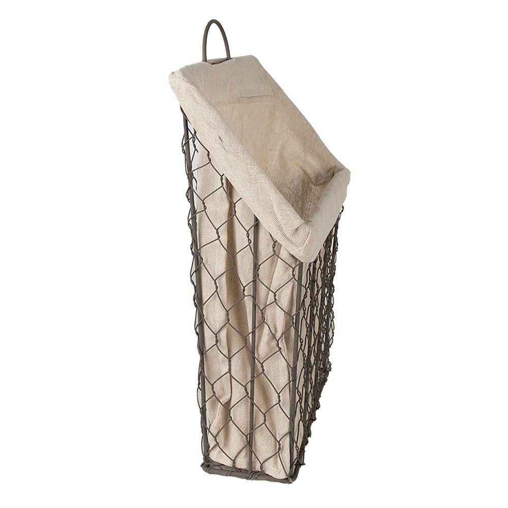Opbergmand 23x9x37 cm Bruin Beige IJzer Mand