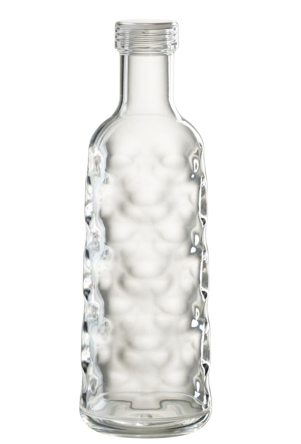 J-Line fles Gehamerd in giftbox - kusntstof - transparant