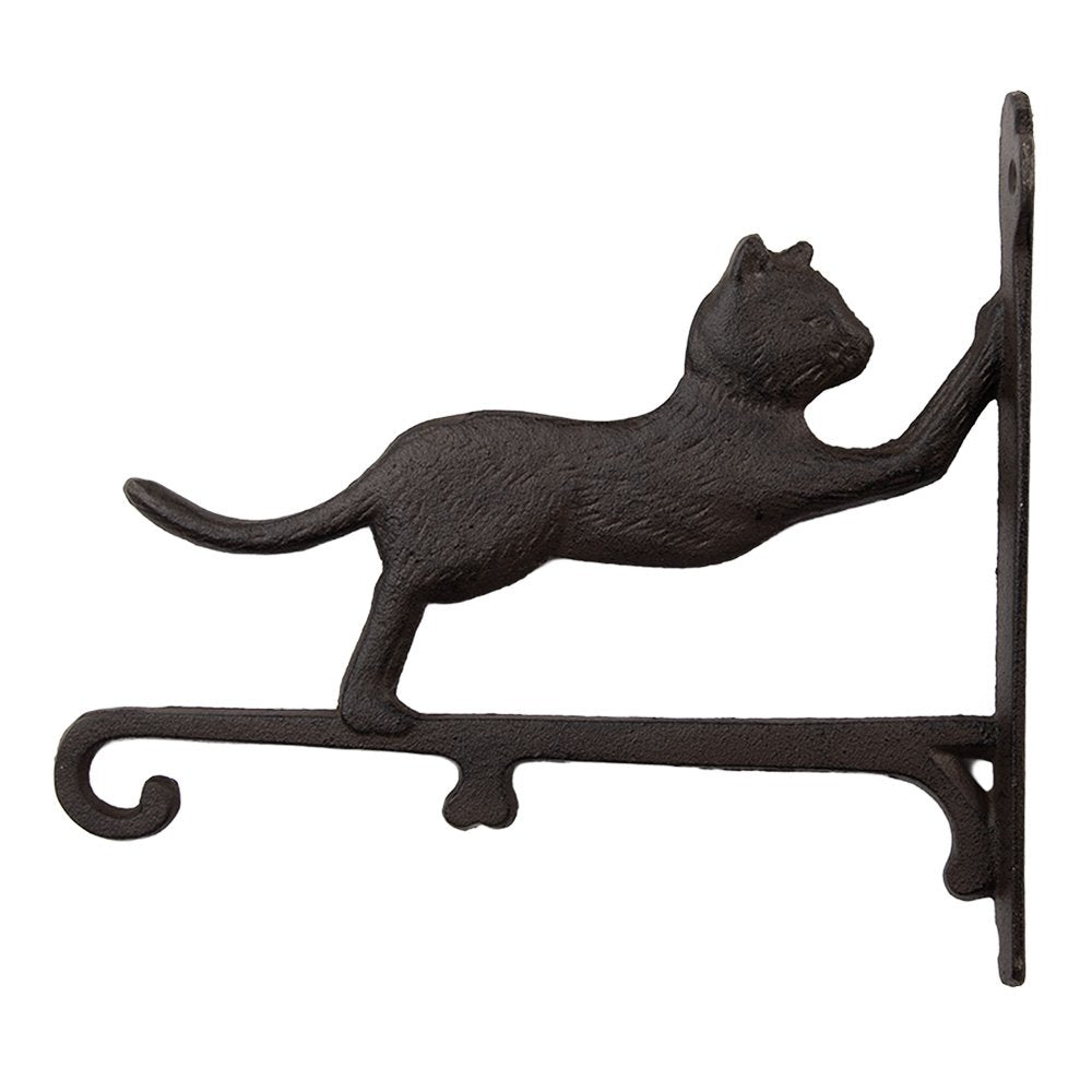 Wandhaak Kat 26x5x23 cm Bruin Metaal