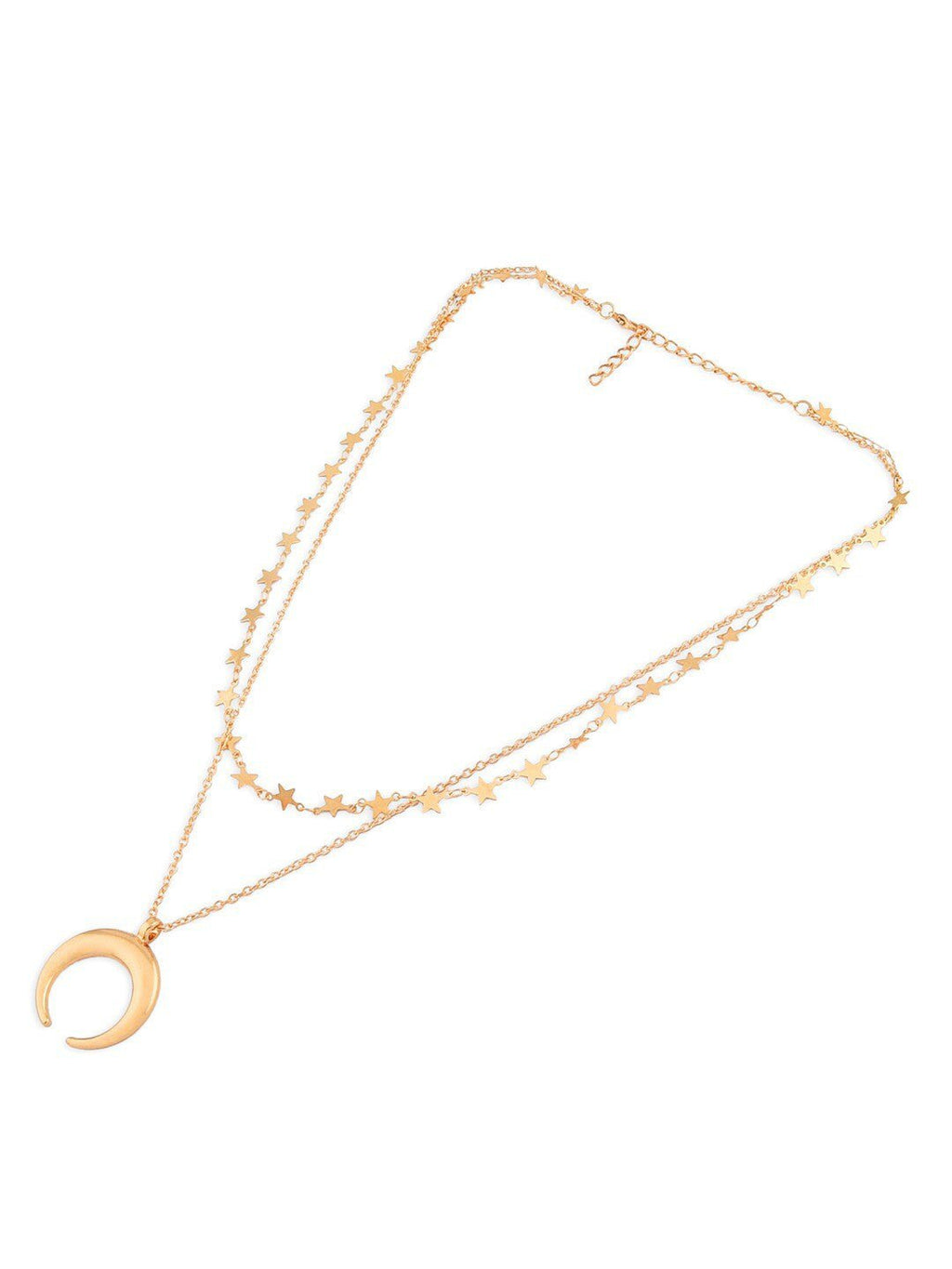 Tweelaags vergulde ketting – legering – 33 cm