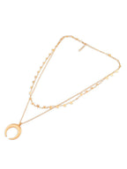 Tweelaags vergulde ketting – legering – 33 cm