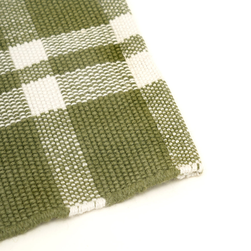 Placemat met groene geruite strepen – Duurzame polyester tafelmat