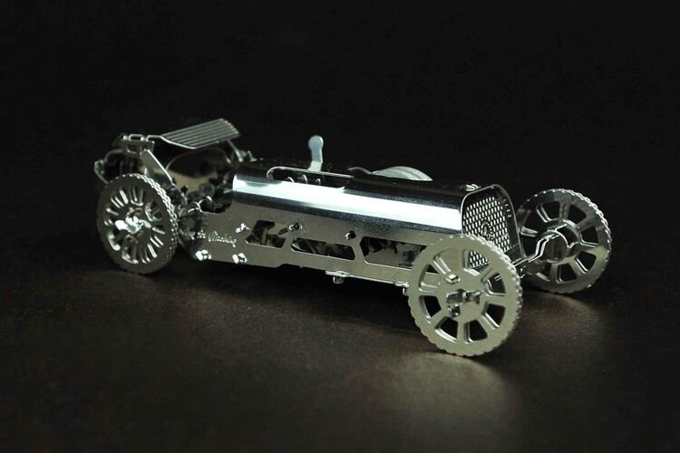 Bouwpakket Tiny Sports Car van metaal- Mechanisch