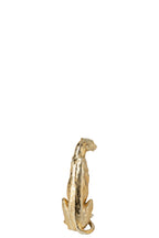 J-Line decoratie Luipaard Staand - polyresin - goud - S
