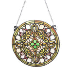 Glaspaneel Tiffany Ø 30 cm Groen Glas Glaskunst