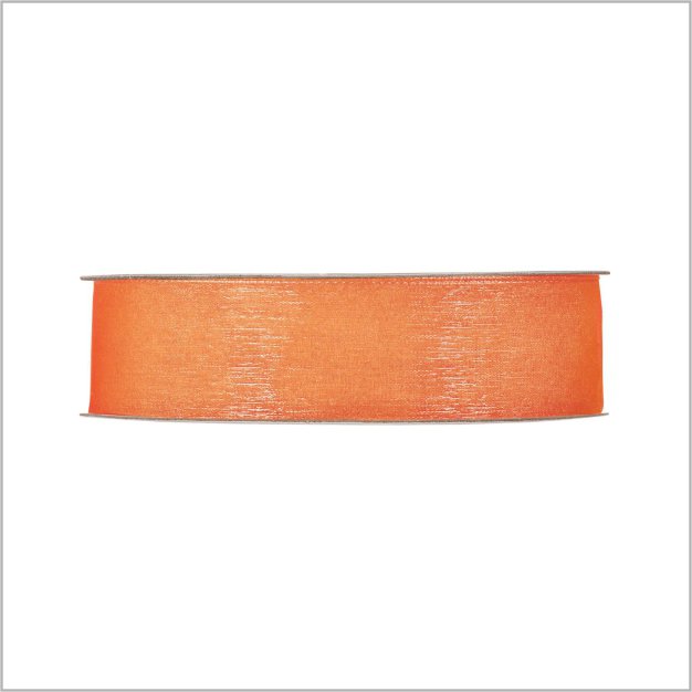 Organza lint – neon geel roze oranje – 25mm x 50 meter