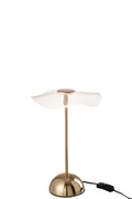 J-Line Tafellamp Led Bloem Metaal/Plastiek Goud Small