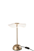 J-Line Tafellamp Led Bloem Metaal/Plastiek Goud Small