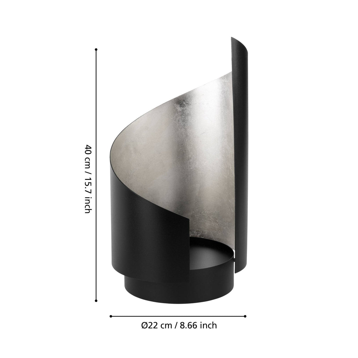 Windlicht Ambondrona Zilver 22x40 cm
