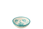 J-Line kom Granada Low - keramiek - wit/aqua - small - Ø 14 cm