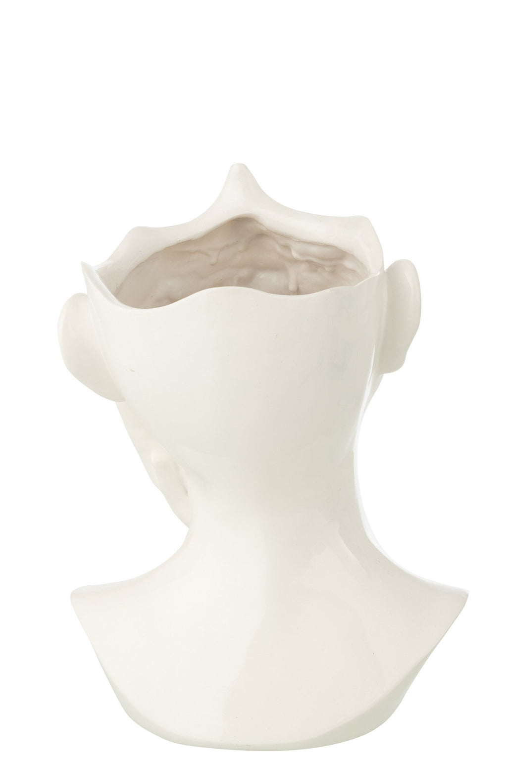 J-Line bloempot Vrouw - polyresin - wit
