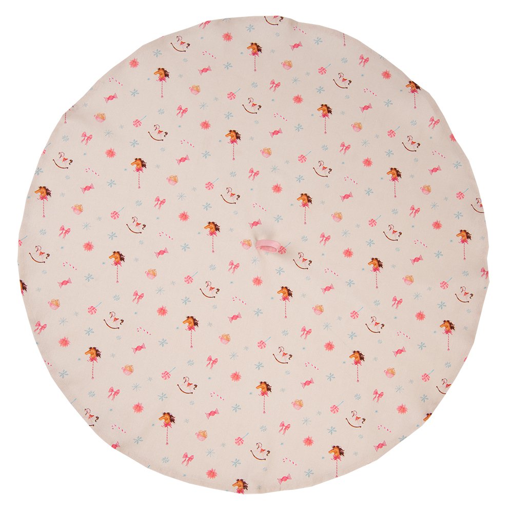 Theedoek Ø 80 cm Beige Roze Katoen Hobbelpaard Keukenhanddoek