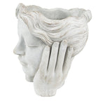 Bloempot Hoofd Ø 15x25 cm Grijs Steen plantenpot