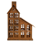 Decoratie Beeld Huis 22x11x32 cm Bruin Metaal
