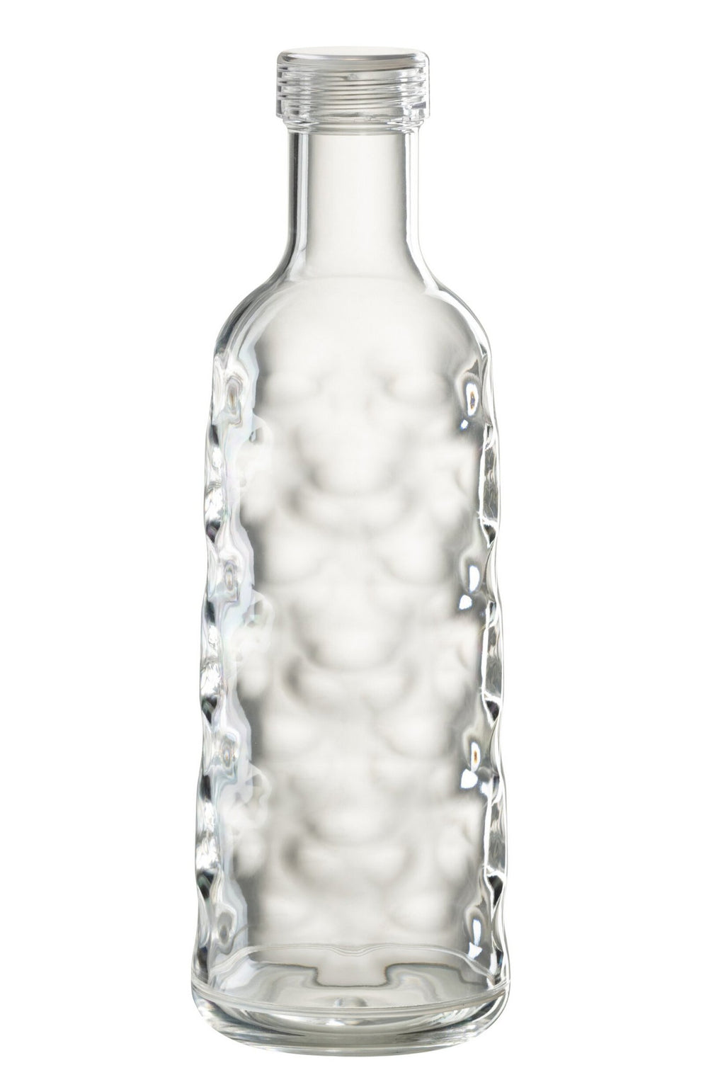 J-Line fles Gehamerd in giftbox - kusntstof - transparant