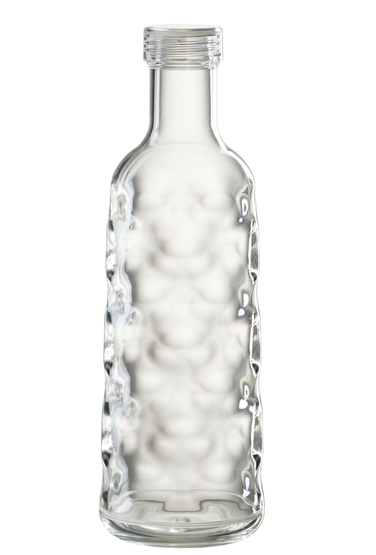 J-Line fles Gehamerd in giftbox - kusntstof - transparant
