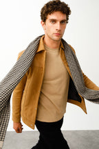 Mannen Gordion sjaal zwart-beige
