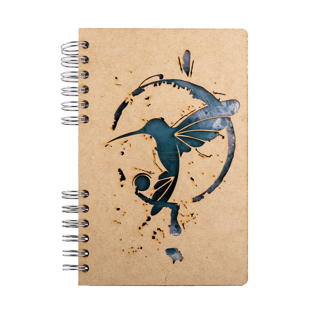 Duurzaam Houten Notitieboek – Komoni – Kolibri Inkt – Hummingbird – Gerecycled papier