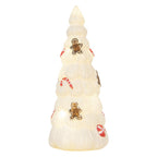 Kerstdecoratie Beeld Kerstboom Ø 10x24 cm Wit Glas