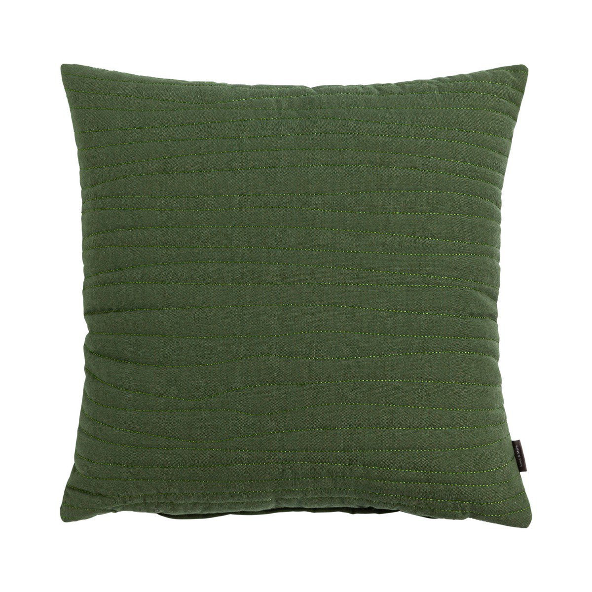 Ongelijk stiksel legergroen kussen 45 x 45 cm