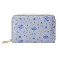 Portemonnee 10x15 cm Wit Blauw Polyester Roosjes