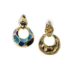 Oorbellen | Metallic legering Indigo Sky push-back | Blauw