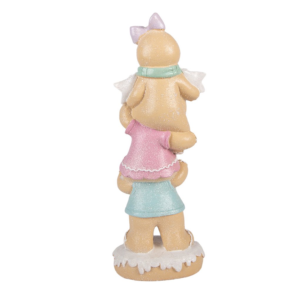 Kerstdecoratie Beeld Gingerbread man 11x9x30 cm Bruin Kunststof