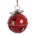Decoratie Bel Ø 24x28 cm Rood Metaal